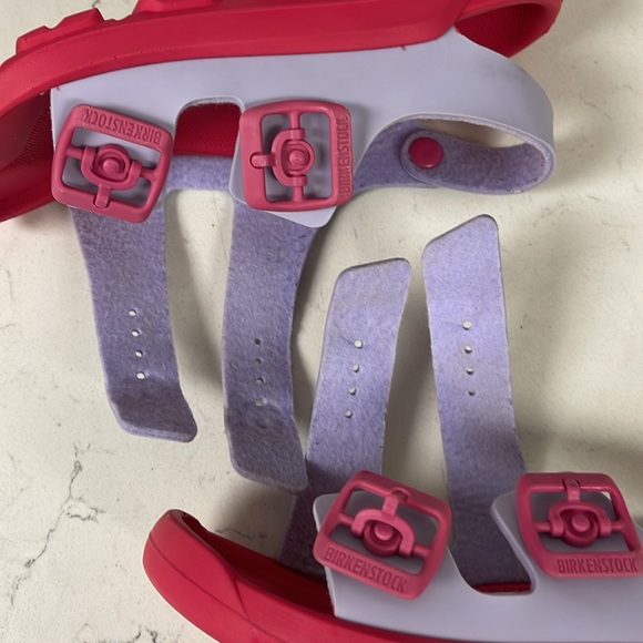 Birkenstock Mogami Birko-Flor Size US 2 Euro 33 Pink & Purple Sandals - Picture 3 of 16